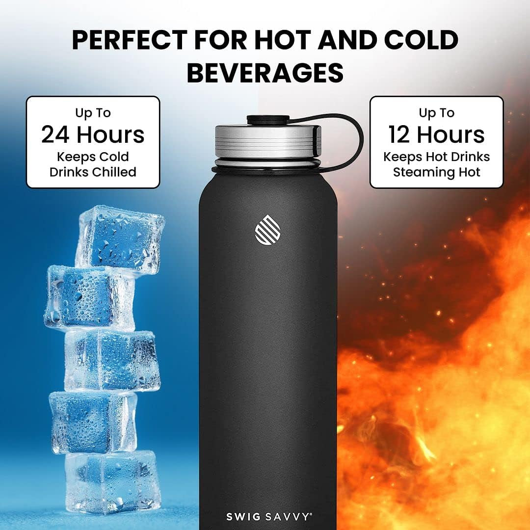 Premium Insulated Stainless Steel Sports Water Bottle - 32Oz