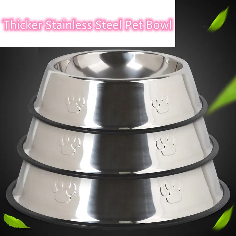 Quality Stainless Steel Pet Feeder Non-Slip Anti-Ant 6 Sizes