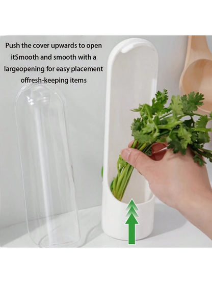 1Pc Vegetable/Herb Preservation Box with Water Outlet, Space-Saving and Easy to Store