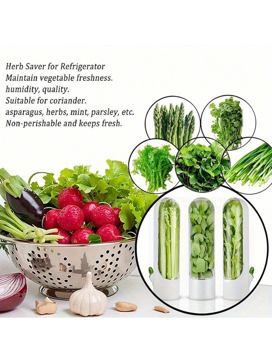 1Pc Vegetable/Herb Preservation Box with Water Outlet, Space-Saving and Easy to Store