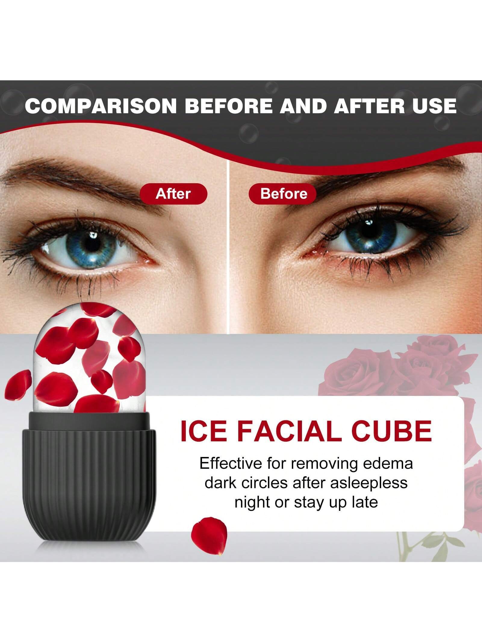 1Pc Striped Facial Ice Roller