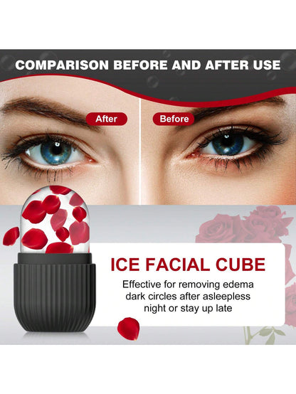 1Pc Striped Facial Ice Roller