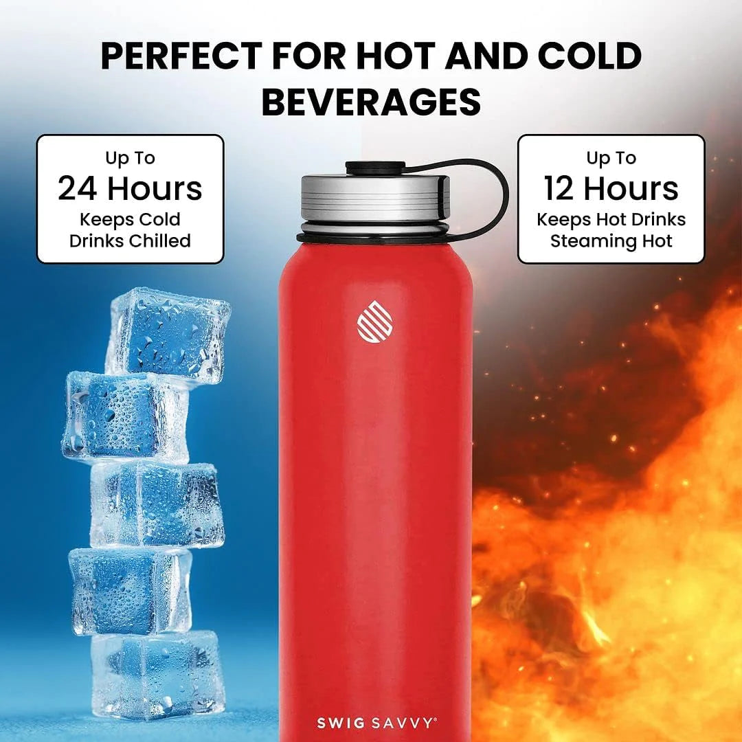 Premium Insulated Stainless Steel Sports Water Bottle - 32Oz