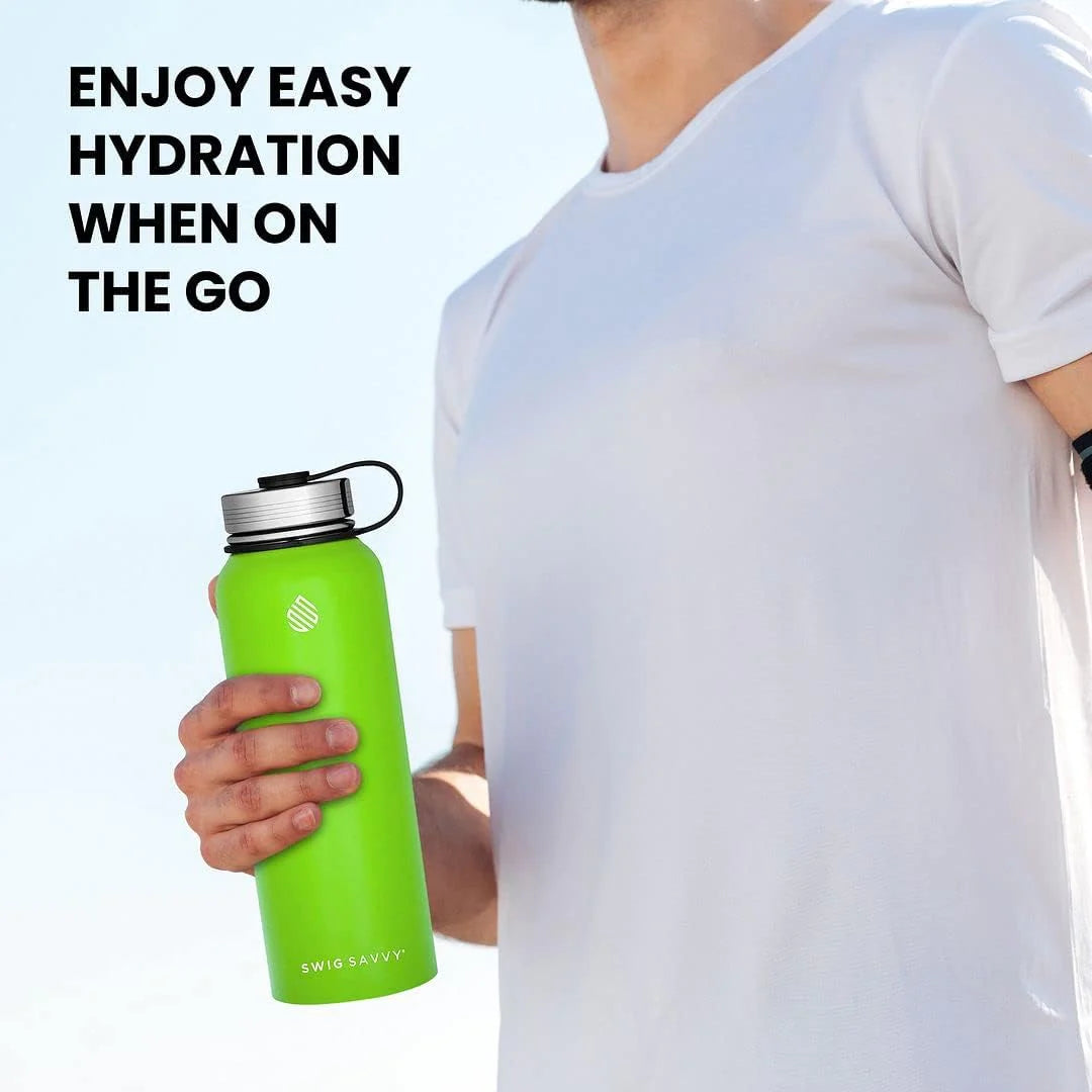 Premium Insulated Stainless Steel Sports Water Bottle - 32Oz