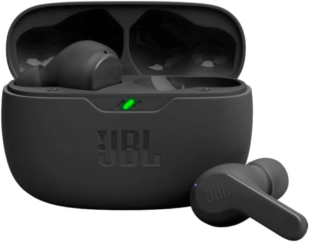 JBL True Wireless Earbuds with Deep Bass, Bluetooth 5.2, Water & Dust Resistant, Hands-Free Calling with VoiceAware, Up to 32 Hours Battery Life (Black)