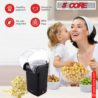 5Core Popcorn Machine 16 Cup Hot Air Popper Mini Portable Electric Pop Corn Maker