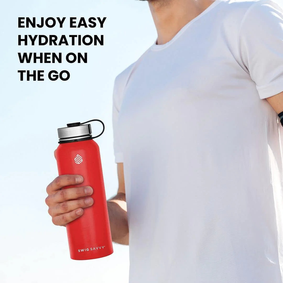 Premium Insulated Stainless Steel Sports Water Bottle - 32Oz