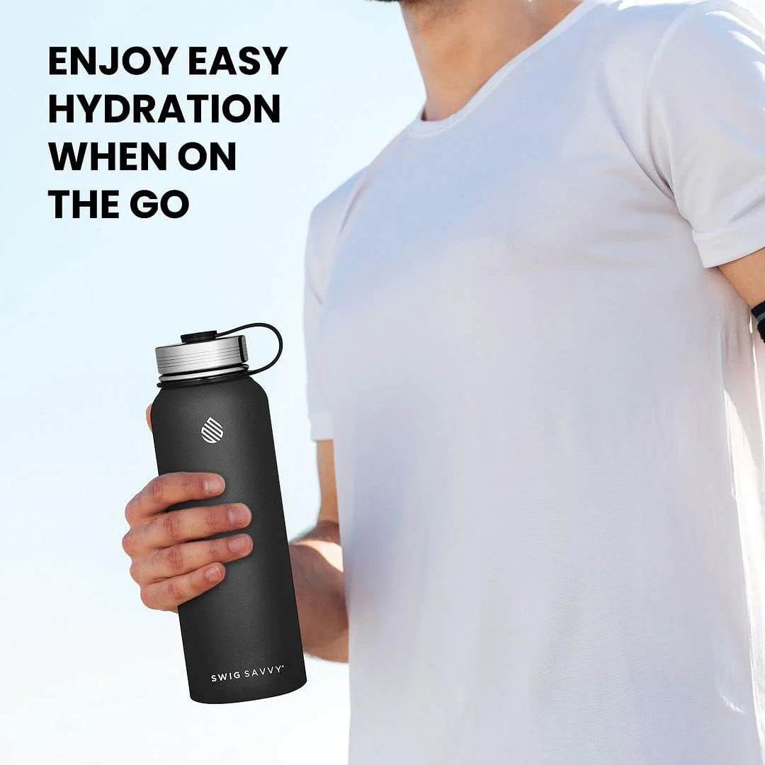 Premium Insulated Stainless Steel Sports Water Bottle - 32Oz