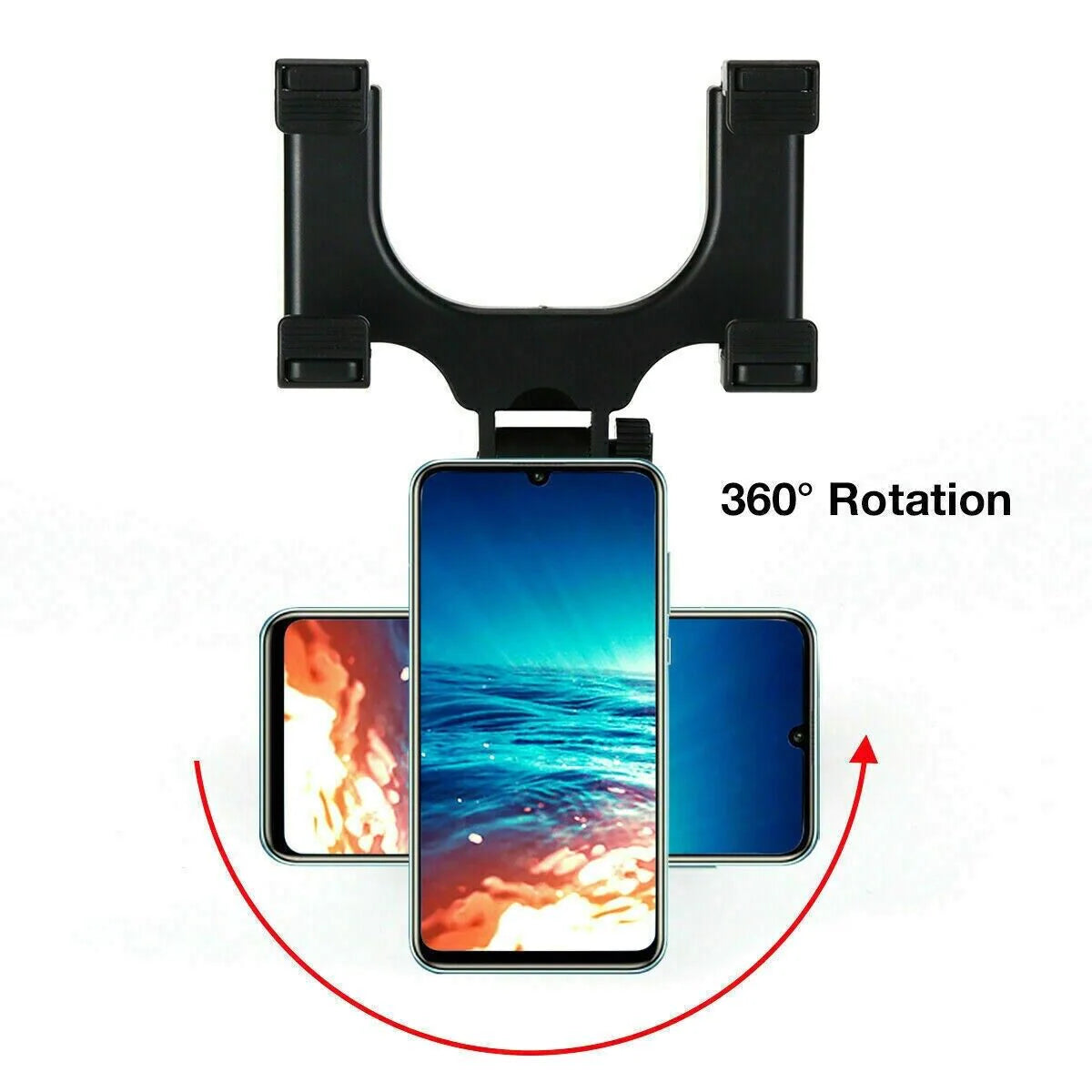 Universal 360 Degree Rotation Car Rearview Mirror Mount Holder