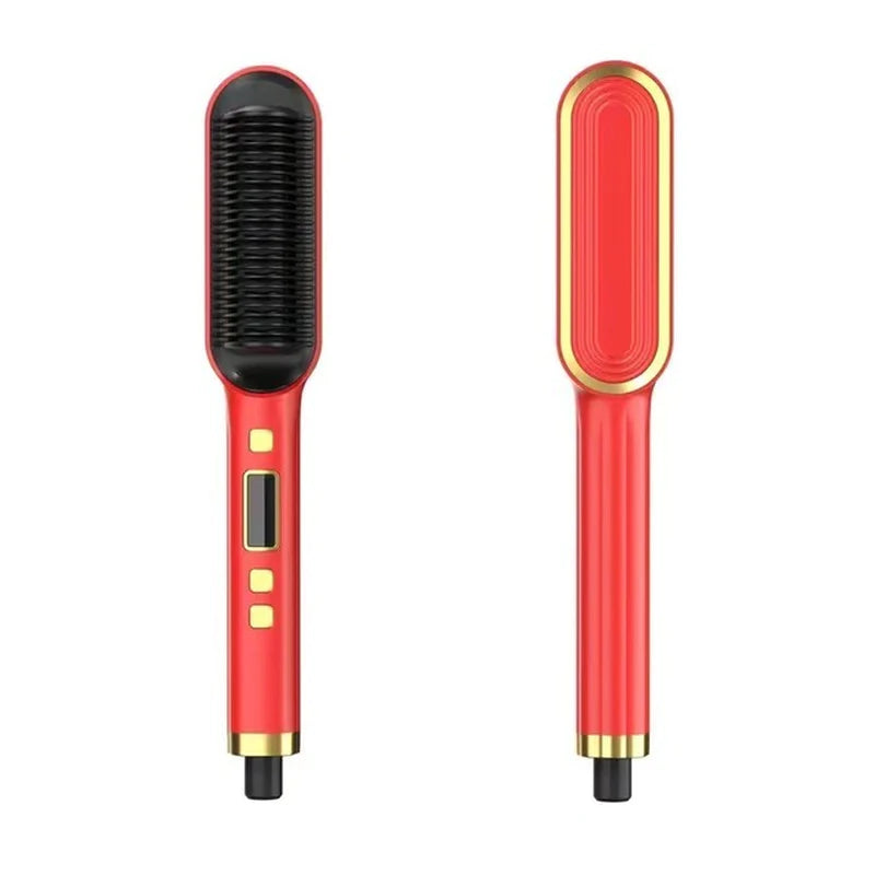 New hair straightener hot comb anti-scald ceramic hair curler multi-speed electric straightening comb curling iron