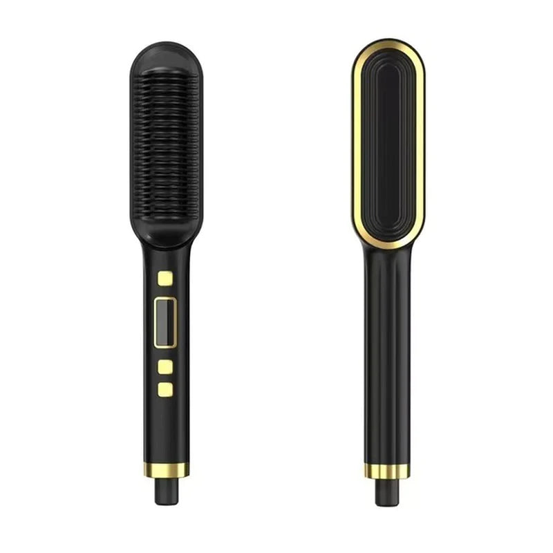 New hair straightener hot comb anti-scald ceramic hair curler multi-speed electric straightening comb curling iron