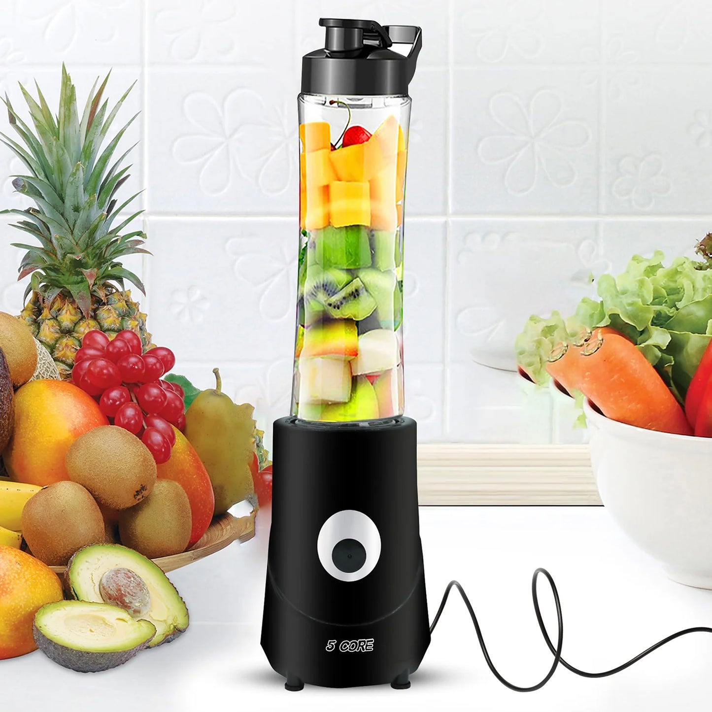 5 Core Portable Blender for Kitchen 20 Oz Capacity 160W Personal Blenders, Small Smoothie Maker