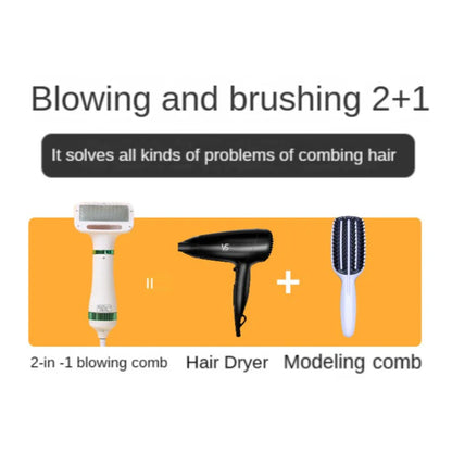 2 in 1 Dog and Cat Hair Dryer, Quiet, with Brush and Comb