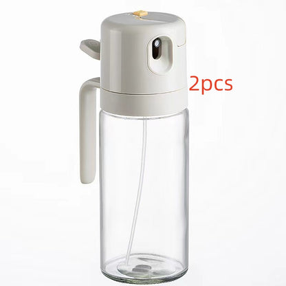 2 in 1 oil and vinegar spray bottle, ideal for kitchen and grill.