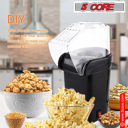 5Core Popcorn Machine 16 Cup Hot Air Popper Mini Portable Electric Pop Corn Maker