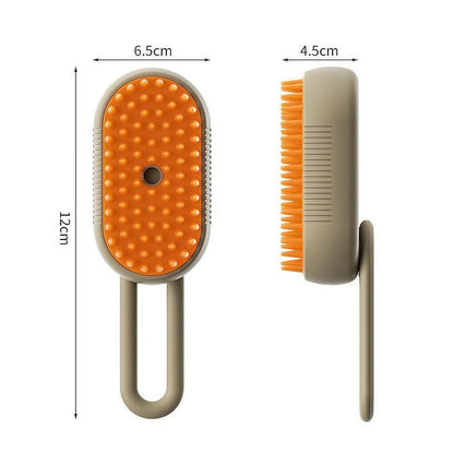 Cat & dog Steam Brush, 3 in 1 Self Cleaning Steamy Pet Brush Steamer Brush for Massage for Removing Tangled and Loosse Hair (Light Green)