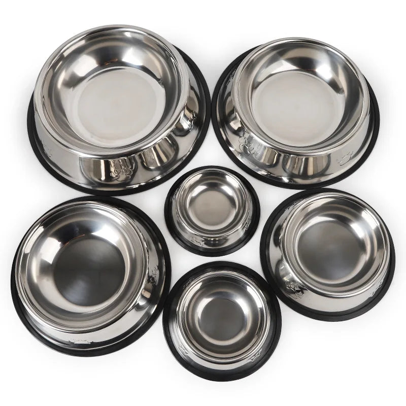 Quality Stainless Steel Pet Feeder Non-Slip Anti-Ant 6 Sizes