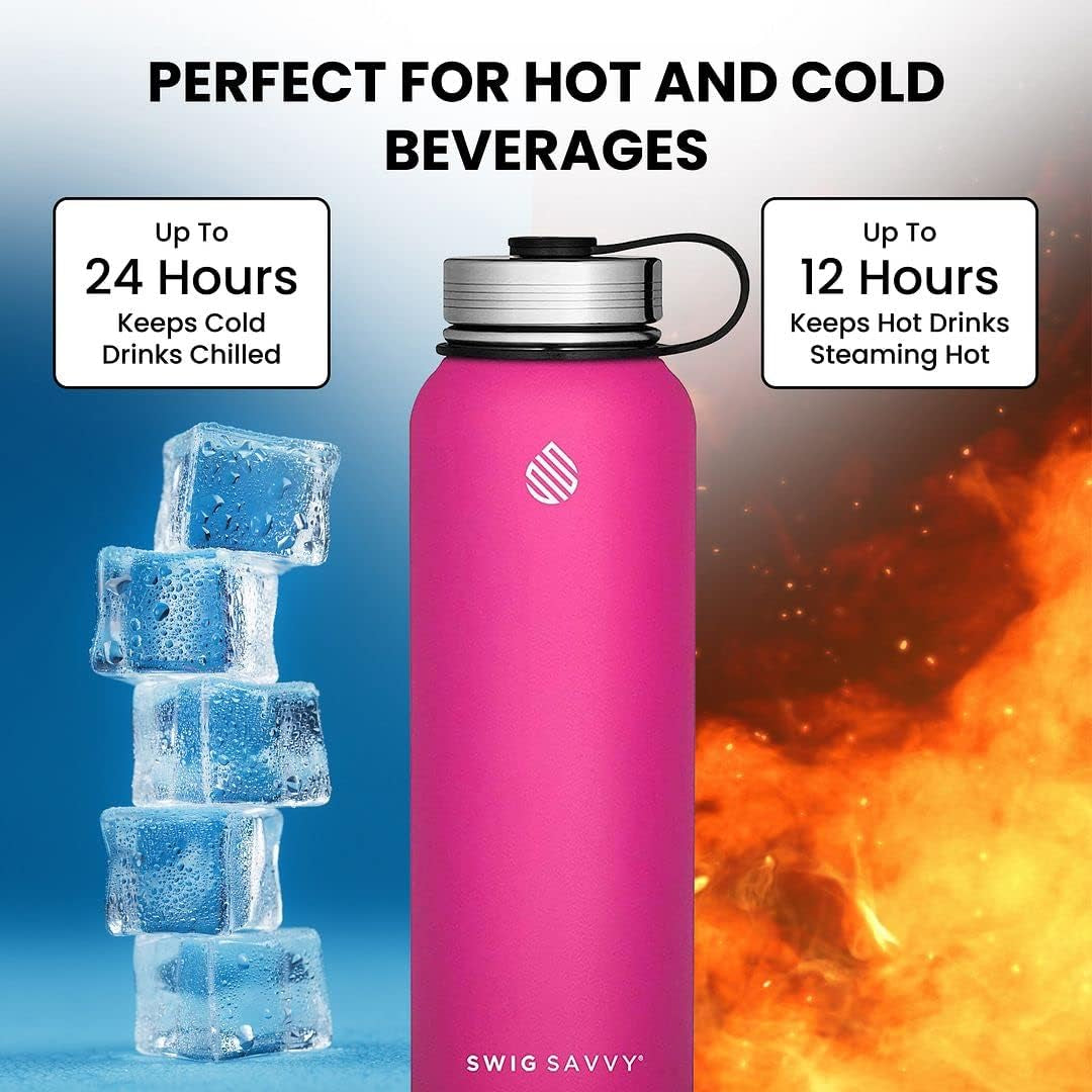 Premium Insulated Stainless Steel Sports Water Bottle - 32Oz