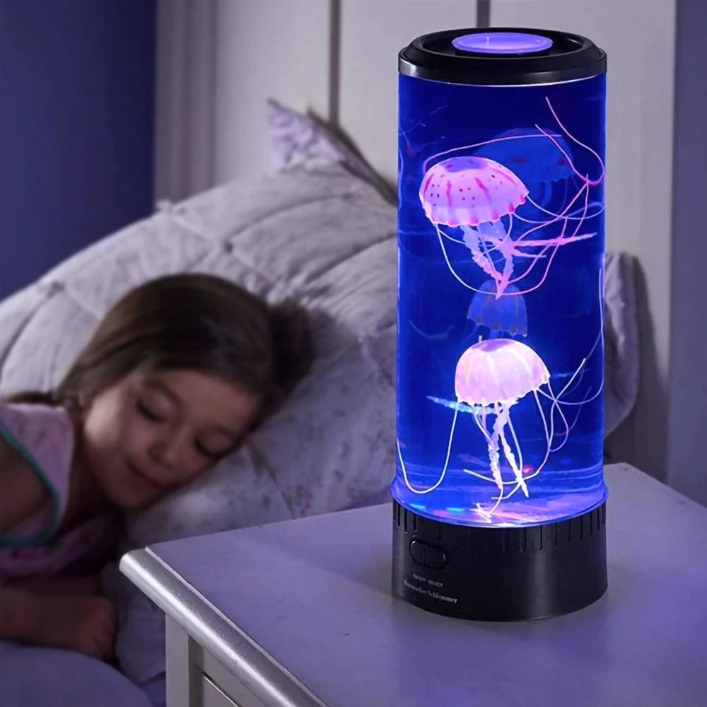 Color Changing Jellyfish Lamp, USB or Battery Powered Table Night Light