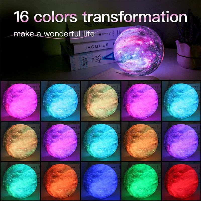 Moon Lamp  16 Colors 3D LED,  Change Touch and Remote Control 