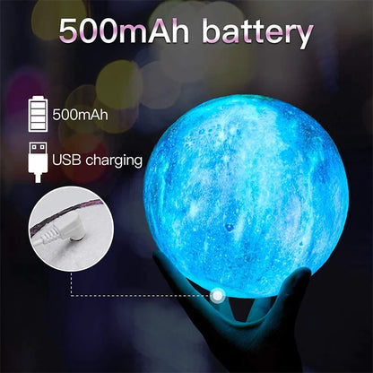 Moon Lamp  16 Colors 3D LED,  Change Touch and Remote Control 